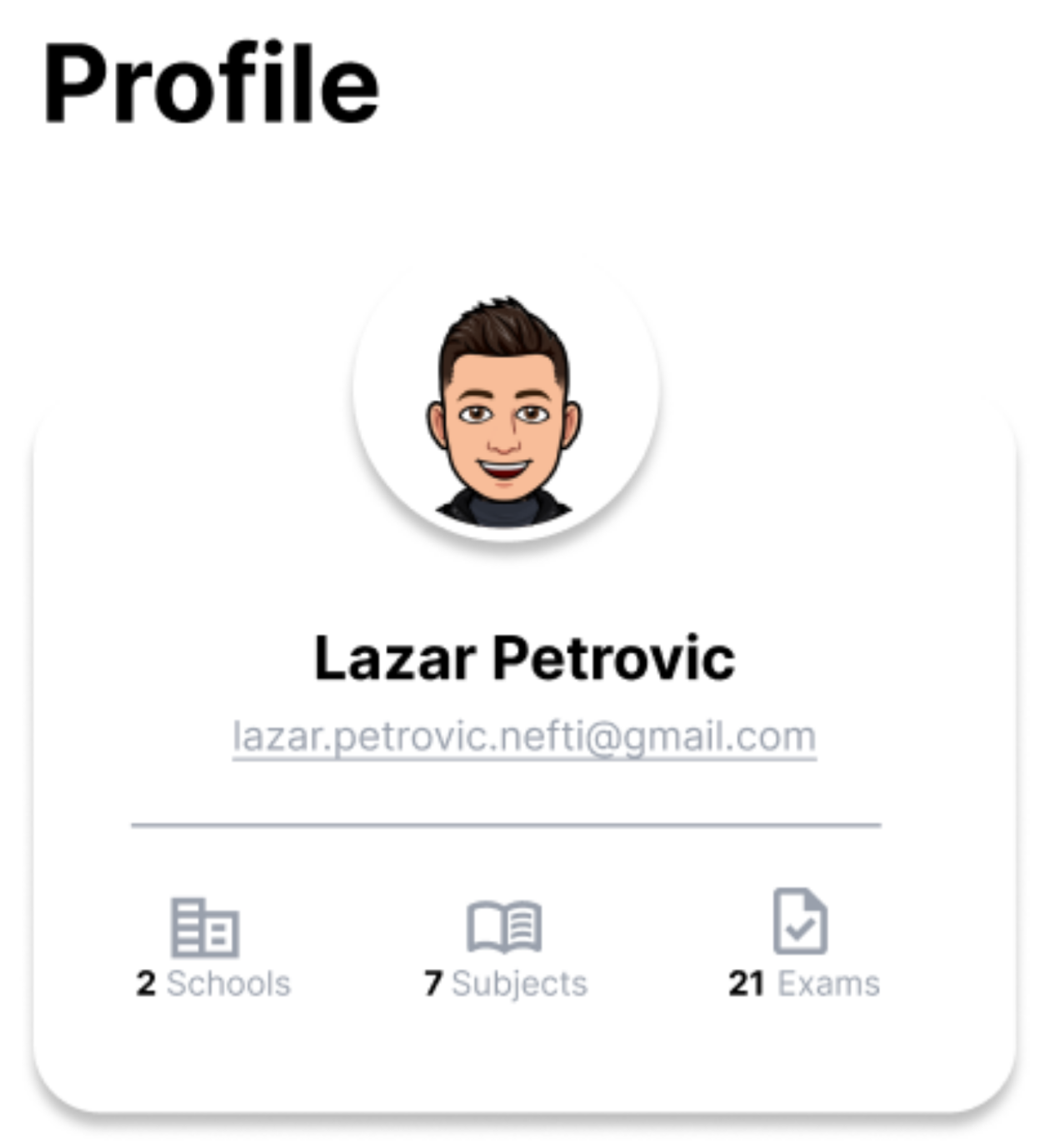 Profile Screen Mockup